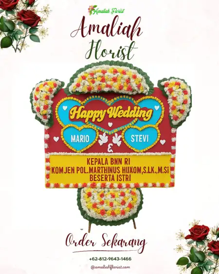 Papan Bunga Pernikahan Sukanegla